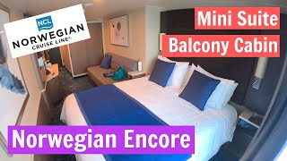 Norwegian Encore  Mini Suite Balcony Cabin  Tour amp Review [upl. by Attenreb]