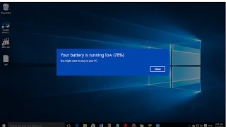 How to enable low battery notification alert in windows 10 and Windows 11 [upl. by Nwahsat]