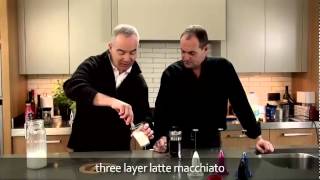 aerolatte  milk frother makes three layer caffè latte macchiato [upl. by Seow]