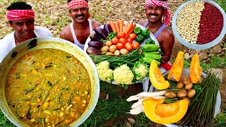 Famous Bengali Sobzi Recipe  Special Mixed Vegetables and Rice  Village Cooking  villfood Kitchen [upl. by Riggall772]