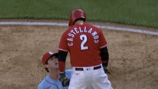 Benches Clear after Castellanos Flexes over Pitcher a breakdown [upl. by Annoirb223]