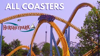 All Coasters at Hershey Park  OnRide POVs  Front Seat Media [upl. by Iives]