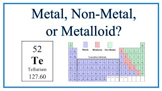 Is Tellurium Te a Metal NonMetal or Metalloid [upl. by Locklin]