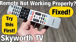 Skyworth TV Remote Not Working One or Several Buttons Not Working Ghosting FIXED [upl. by Stuppy]