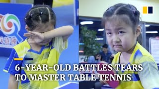 6yearold battles tears to master table tennis in China [upl. by Gould]