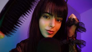 ASMR Brushing Your Hair While it Rains Outside Whispered [upl. by Youngran]