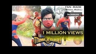 Minnal Murali Vs Ironman  Fight SCENE  Fan made Fight  Minnal Murali [upl. by Leilah]