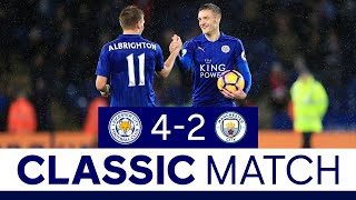 Vardys First Premier League HatTrick  Leicester City 4 Manchester City 2  Classic Matches [upl. by Silvestro]