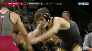 133 LBS 3 Nick Suriano Rutgers vs 8 Austin DeSanto Iowa  Big Ten Wrestling [upl. by Ynoble]