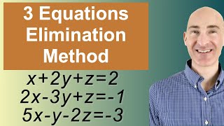 Solving Systems of 3 Equations Elimination [upl. by Lavicrep724]