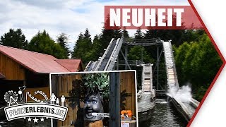 NEU 2018 quotDas Sägewerkquot  Wildwasserbahn im SchwabenPark neu thematisiert [upl. by Eednas]