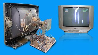 Restoration old TV and Repair old SONY Television Success [upl. by Aleekat]