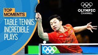 Top Crazy Table Tennis Rallies at the Olympics  Top Moments [upl. by Atirys275]