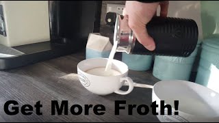 How to Get More Froth from Your Nespresso Coffee Aeroccino  Nespresso tips and help [upl. by Aetnahc865]