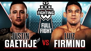 Full Fight  Justin Gaethje vs Luiz Firmino Lightweight Title Bout  WSOF 34 2016 [upl. by Abroms676]