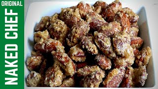 Christmas roasted CANDIED ALMONDS  How to make recipe [upl. by Holmen]