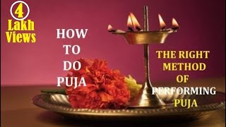 HOW TO DO PUJA AT HOME DAILY  Steps of a Puja  Pooja Vidhi [upl. by Urita167]