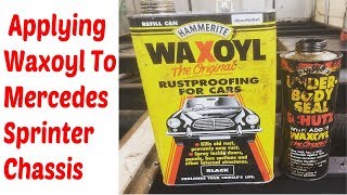 Applying Waxoyl Underseal To Mercedes Sprinter Minibus Chassis [upl. by Akemad]