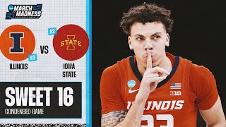 Illinois vs Iowa State  Sweet 16 NCAA tournament extended highlights [upl. by Eirameinna]