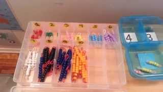 Montessori Math Activities Using Counting Beads [upl. by Irtemed974]