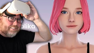 Virtual Girlfriend in Oculus Quest 2 with REPLIKA [upl. by Nyletac]