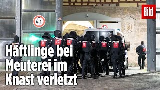 Gefängnismeuterei Polizei stürmt Knast in Thüringen  JVA Untermaßfeld [upl. by Mulligan]